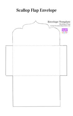 an envelope with the cut out for it to be used as a card or gift box