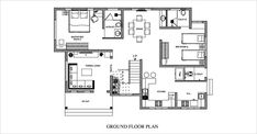 the ground plan for a two bedroom apartment