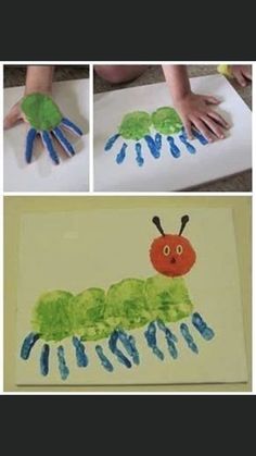 the very hungry caterpillar fingerprint art project