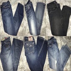 Gently Used - Used Jeans 1 True Religion Jean 1 Seven For All Man Kind Jean 3 Miss Me Jeans 1 Guess Jean All Size 27 For More Info It’ll Be On My Account With Individual Listings If You Want Just One Or Just Bundle It Yourself And We’ll Work From There! True Religion Jeans, Miss Me Jeans, Guess Jeans, My Account, Miss Me, True Religion, Rock Revival Jean, Checks, Women Jeans