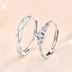 LOVCIA Jewelry Korean Wedding Ring, Meteor Ring, Twisted Band Engagement Ring, خواتم خطوبة, Cute Promise Rings, Wedding March, Couple Ring Design, Moonstone Engagement Ring Set, Engagement Rings Couple