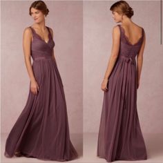 Gorgeous Dress, Excellent Condition, Worn Once. Dusty Purple/Mauve Color. Convertible Wedding Dresses, Wedding Dresses Vintage Bohemian, Brooklyn Dress, Bhldn Dresses, Bhldn Dress, Wedding Colors Purple, Tulle Maxi Dress, Purple Mauve, Long Gown Dress