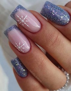 New Years Nail Designs, December Nails, Winter Nails Acrylic, Crazy Nails, Christmas Nails Acrylic, Classy Nails, Fancy Nails