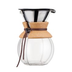 Bodum Pour Over coffee maker 1 l cork Coffee Maker Design, Coffee In A Cone, Pour Over Coffee Maker, Reusable Coffee Filter, Coffee Server, French Press Coffee Maker, Coffee Games, Coffee Dripper, Brewing Process