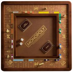 a monopoly board game with dices and cards on the board, as well as other items