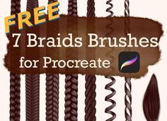 7 braids brushes for procreate