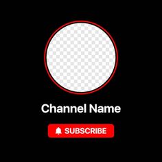 a black and red business card with the name channel name subscribe on it