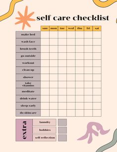 Weekly Self Care Checklist, Journal Mood Tracker Ideas, Weekly Self Care, Mood Tracker Ideas, Checklist Self Care, Bullet Journal Mood Tracker, Journal Mood Tracker, Self Care Checklist, Tracker Ideas