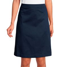 Arrive in style when you sport this women's Lands' End school uniform blend chino skort. Click on this WOMEN'S GUIDE to find the perfect fit and more! Arrive in style when you sport this women's Lands' End school uniform blend chino skort. Click on this WOMEN'S GUIDE to find the perfect fit and more! FEATURES Soft knit shorts tucked underneath Vented hem Side zipper closure Partially linedFIT & SIZING Classic fit 21-in. length Midrise sits on the high hip Contour waistbandFABRIC & CARE Cotton, p Plus Size Shorts, Knit Shorts, Bottom Clothes, Classic Blue, Plus Size Tops, Lands End, Soft Knits, Side Zipper, Plus Size Dresses