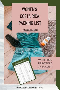 women's costa rica packing list with free printable checklist