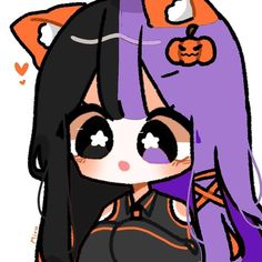 Chibi Eyes, Cute Chibi, No Se, Happy Halloween, Halloween, Purple