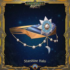 an advertisement for the adventure awaits amanit, featuring a starfish halo