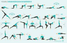 the yoga poses and their variations are shown in this poster, which shows how to do them