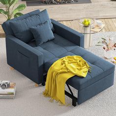 YODOLLA 3-in-1 Sofa Bed Chair, Single Sleeper Chair Bed with Adjustable Backrest Into a Sofa,Lounger Chair,Single Bed,Convertible Chair Bed for Adults, Navy : Amazon.co.uk: Home & Kitchen Single Sofa Bed Chair, Futon Chair Bed, Sofa Lounger, Futon Chair, Lounger Chair