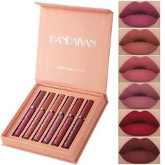 👉 Comment "Shop" order this item 👈 HANDAIYAN 6Pcs Lipstick Set Waterproof Sexy Matte Velvet Lip Stick Women Lips Makeup Lipsticks Lip Tint Cosmetics Lipgloss Hot 👇 HANDAIYAN 6Pcs Lipstick Set Waterproof Sexy Matte Velvet Lip Stick Â Â Women Lips Makeup Lipsticks Lip Tint Cosmetics Lipgloss hot Description: Brandï¼�HANDAIYAN Net weight:192g Size: 14.3x13.7x2.6cm Shelf life: 3 years Origin:Made in Cina Specifications: Different colors lipstick to meet different needs Lasts beautifully and ... Matte Lipstick Set, Liquid Lipstick Set, Tinted Lip Gloss, Cosmetic Kit, Long Lasting Lip Gloss, Waterproof Lipstick, Batons Matte, Lip Beauty, Matte Lip Gloss