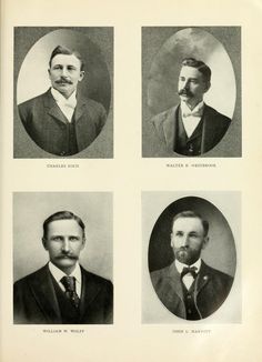 four portraits of men in suits and ties