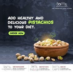 Delicious Pistachios In Your Diet | Social Media Dry Fruit Post | Shiv Graphic Designer
#socialmediadryfruitads #sociamediadryfruitcreativeads #socialmdiadryfruitpost #socialmediadryfruitcreativepost #dryfruit #dryfruitads #dryfruitpost #socialmediacreaiveads #socialmediacreativepost #dryfruit #cakeshop #cakeads #shivcreative #shivgraphicdesigner Fragrance Lab, Fruits Images, Bakery Packaging, Premium Food, Food Ads, Create Content