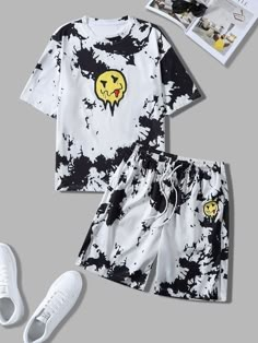 Cool Outfits For Men Summer, Tie Dye Graphic Tee, Two Piece Outfits Shorts, Men Tie, Hype Clothing, Stylish Hoodies, Dope Outfits For Guys, Mens Casual Dress Outfits, Men Stylish Dress