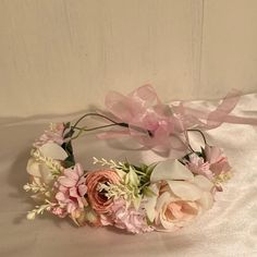 Beautiful Boho Flower Crown, Flower Headband By Catery. So Pretty For Wedding, Festival, Garden Party, New With Tags Httyd Wedding, Festival Garden Party, Garden Core, Festival Garden, Sweet Sixteen Birthday Party Ideas, Pink Quince, Pink Flower Crown, Crown Aesthetic, Boho Flower Crown