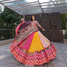 Lehenga Choli Mirror Work Lehenga Choli, Print Mirror, Navratri Lehenga, Kurta Pajama Men, Sequence Blouse, Elegant Mirror, Mirror Work Lehenga, Indo Western Gown, Saree Petticoat