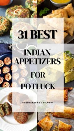 Appetizers For Potluck, Vegetarian Potluck Recipes, Dishes For Potluck, Vegetarian Potluck, Easy Indian Appetizers, Indian Appetizer Recipes, Potluck Appetizers, Veg Appetizers, Indian Appetizers