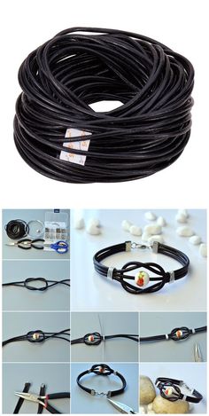 several different types of wires are shown in this collage, including one wire and the other