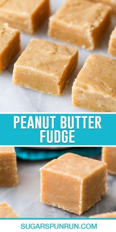 peanut butter fudge is an easy dessert that's ready to be eaten in minutes