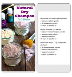 Homemade Dry Shampoo For Blondes, Cornstarch Dry Shampoo, Diy Shampoo Recipe, Homemade Dry Shampoo, Natural Dry Shampoo, Baking Soda For Hair, Baking Soda Benefits, Homemade Essential Oils, Diy Dry Shampoo