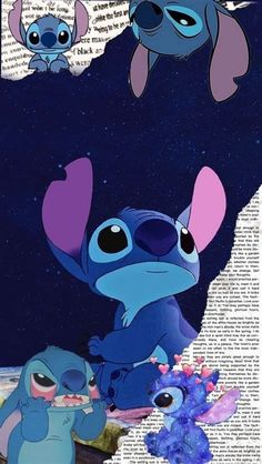 stitch and stitch characters in the sky