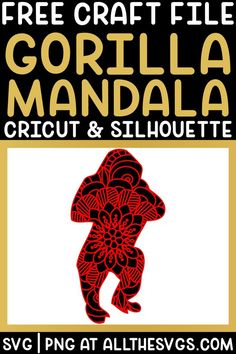 the gorillala mandala logo is shown in red and black