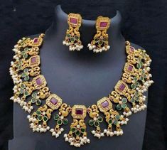 Material:- Brass, Gold Platted Pack- Necklace Set With Earrings These Beautiful Gold Platted Necklace Best for gifting and personal use, You can gift your Girlfriend, Mother, Sister , Relatives , Neighbours etc. Combine it with Matching Dress and be the Limelight of every Occasion ( Diwali, Birthday, Anniversary, Christmas, Any Ritual Festival). Suitable for all Occasions. a)These are very skin Friendly. b)The plating is Non- Allergic and safe for all Environment. Gift for Her, Best Friend Gift, Graduation Gifts For Him, Mothers Day Gifts From Daughter, South Indian Jewelry, Golden Necklace, Wear Necklaces, Choker Set, Anniversary Gifts For Wife, Jewelry Choker