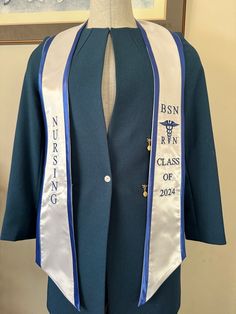 Visit our shop   To see more collections of our stoles  No Refunds, No Returns, No Exchanges or Cancellation on Custom orders  Contact me if you have any questions about your order Bsn Nursing, Grad Stoles, Graduation Sash, Graduation Gown, Graduation Stole, Medical Logo, Nurse Graduation, Face Mug, Nursing Graduation