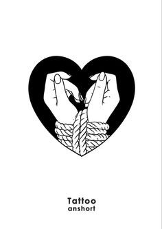 two hands holding each other in the shape of a heart with text that reads tattoo anshof