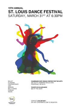 the poster for st louis dance festival