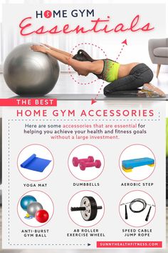 an advertisement for home gym essentials