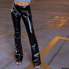 V Sexy And Comfortable Low Rise Faux Pu Leather Pants! Totally Obsessed W These But They're Too Small On Me. Really Nice Shape, Sort Of Straight Leg/Flare. So 90s/00s Club Scene. Brand New With Tags Still Attached! [90s 00s Y2k Goth Club Tiger Mist I.Am.Gia Garage Zara Dollskill] Low Rise Leather Pants, Goth Club, Club Scene, Shape Sort, 90s Goth, Y2k Goth, I Am Gia, Tiger Mist, 90s 00s