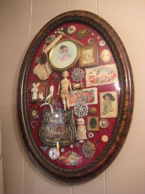 an image of a wall hanging with pictures on it