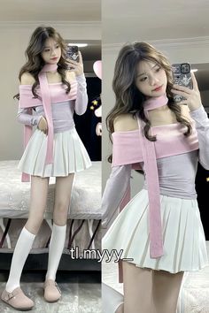 Coquette Fits, Fresh Face Makeup, Korean Casual Outfits, Model Poses Photography, Teen Fashion Outfits, Winter Looks, Model Poses, Style Classic, Skirt Top