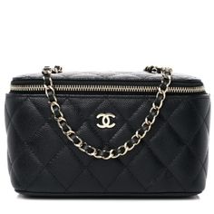 Luxury Chanel Vanity Case. Quilted Caviar Leather Exterior Woven Chain And Leather Shoulder Strap. Pale Gold Tone Hardware. Zip Closure To Main Compartment Burgundy Textile Lined Interior With 1 Lipstick Slot, 3 Card Slots Shoulder Strap Drop Drop: 51cm Length: 16cm Height: 10cm Width: 08cm Will Come With Dust Bag, Authenticity Card Chanel Box Chanel Lipstick Case, Luxury Chain Bags For Everyday, Luxury Chain Bags As Gift, Luxury Chain Bag As Gift, Luxury Formal Bags With Gold Chain, Everyday Luxury Rectangular Bag With Chain, Luxury Everyday Rectangular Bag With Chain, Rectangular Everyday Luxury Bag With Chain, Luxury Evening Bags With Gold Chain