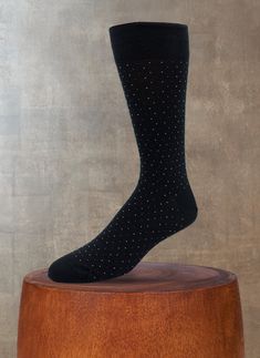 Merino Wool Pin Dot Sock in Black Merino Socks, Biella Italy, Turtleneck Hoodie, Luxury Men's Merino Wool Turtleneck, Renewable Energy Resources, Hiking Socks Smartwool, Wool Hiking Socks, Tall Socks, Perfect White Shirt