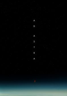 the movie poster for ad astraa is shown in front of an earth background