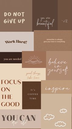 a collage of different types of lettering