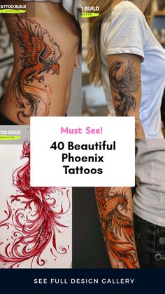 Explore beautiful phoenix tattoo designs for women in this pin showcasing 4 unique images. From arm tattoos to impressive drawings, find your perfect inspiring design to represent strength and rebirth. Phoenix Tattoo Ideas, Phoenix Tattoo, Tattoo Ideas For Women, Arm Tattoo, Tattoos For Women, Phoenix, Tattoo Ideas, Design Inspiration, Tattoos