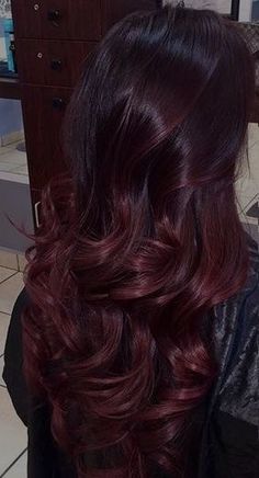 Brown Ombre Hair Color, Dark Highlights, Red Balayage Hair, Shades Of Red Hair, Brown Ombre Hair