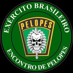 the emblem for pelopes encontro de pelores is shown in green and yellow