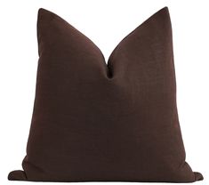 Bay Brown Solid Linen Pillow - Land of Pillows Blue Linen Pillows, Tan Pillows, Brown Pillow Covers, Brown Pillow, Brown Pillows, Black Cushions, Linen Pillow Covers, Natural Sunlight, Linen Cushion