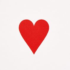 a red heart on a white background