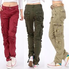 Camouflage Pants Women, Camouflage Cargo Pants, Baggy Cargo Pants, Camouflage Pants, Hiking Pants, Looks Chic