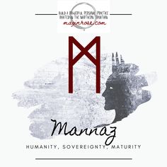 the logo for manng's new album, featuring an image of a woman in profile