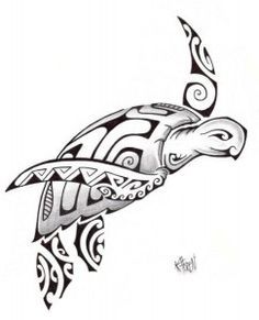 a drawing of a turtle with an intricate design on it's back and neck